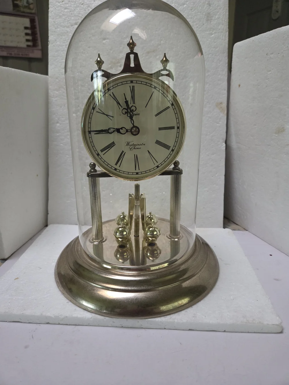 Classic Gold Anniversary Dome Clock -12